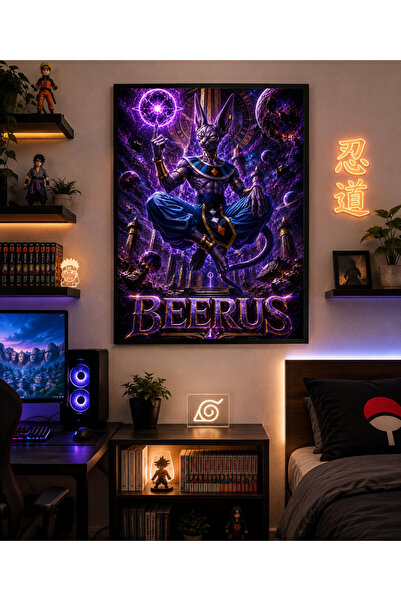 Miutic Print Studio Tablou Anime Dragon Ball Super – Beerus, Zeul Distrugerii...