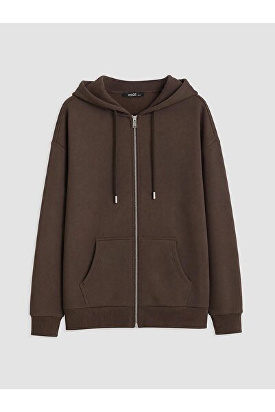 LC Waikiki Oversize Women's Thick Zippered Sweatshirt (W6)