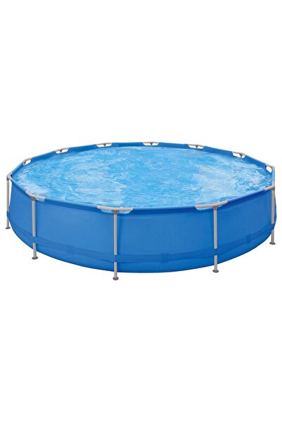 OMS Piscina rotunda cu cadru metalic, Pompa filtru, Diametru 427 cm, Inaltime...