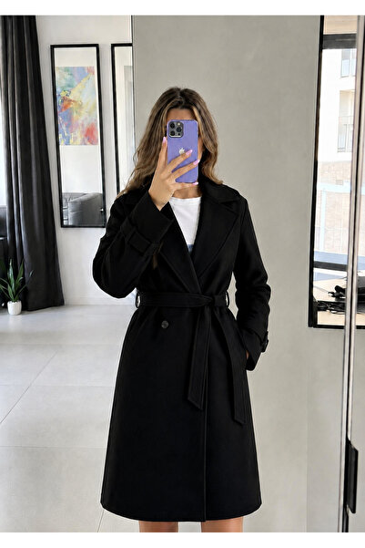 Ekim Store Long Buttoned Belted Cashmere Coat