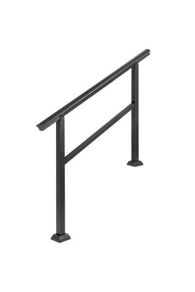Vivatechnix Balustrada aluminiu, 2-3 trepte Negru Mat, Inaltime 89.5cm, lungi...