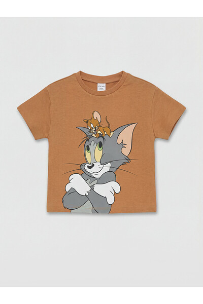 LC Waikiki Two Mt Shop Quality Lcw Baby Brown Tom & Jerry Printed Baby Boy T-...