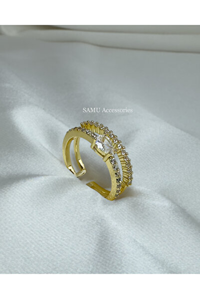 Samu Accessories خاتم فولاذي قابل للتعديل من سلسلة بريميوم بحجر داملا ستون ذو...