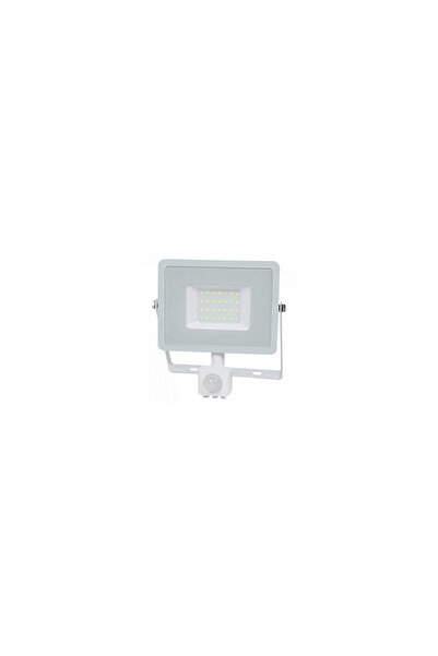 V-TAC Proiector led cu senzor de miscare, 30W, 4000K, IP44, 2400 lm, Gri