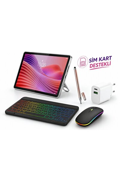 LENOVO Tab M10 4GB/128GB(SİM KART DESTEKLİ)10.1"İNCH +RGB(IŞIKLI KLAVYE MOUSE...