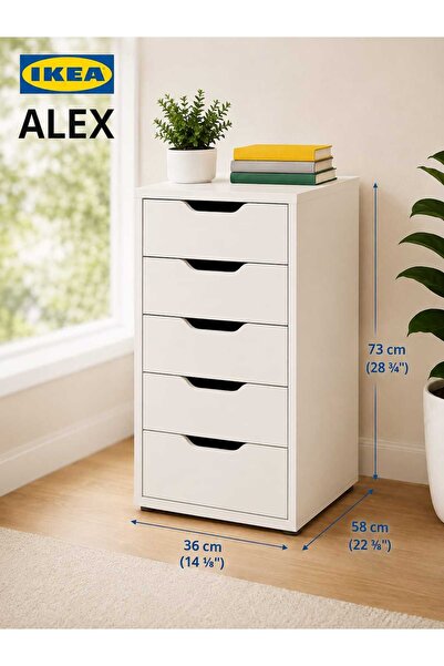 IKEA ALEX çalışma masası , beyaz, 140x60 cm, LAGKAPTEN, ADILS