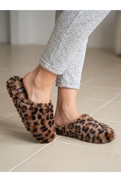 GEZER Kućne papuče sa tihom đonom i leopard uzorkom
