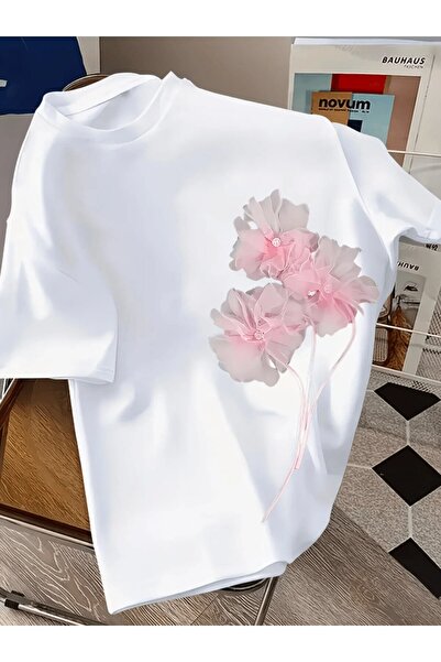 H&GHAMLEGİYİM Printed T-Shirt. Short Sleeve Summer & Spring Casual Top, Women...