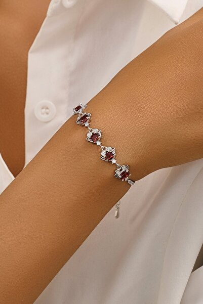 FAYRA ACCESSORIES Lal Doğal Taşlı Bileklik
