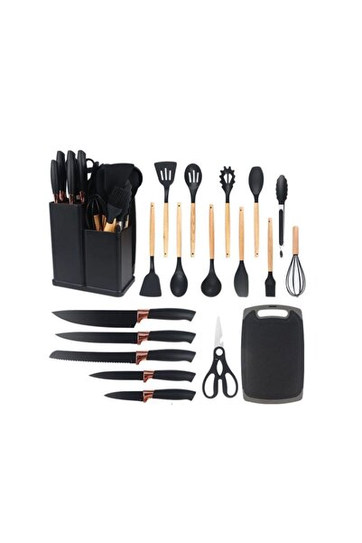 KnivesAndWeapons Set de bucătărie 3 în 1 - Cuțite, SET 19 Ustensile și Tocător