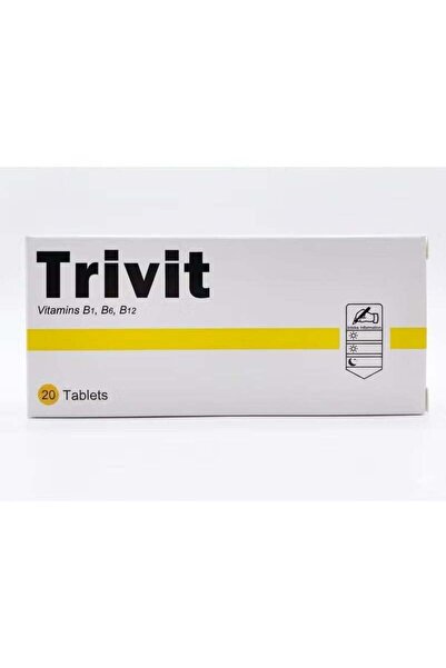 LIFEPharma UAE Trivit Vitamin B1, B6, B12 Supplement Tablets - Pack of 20's