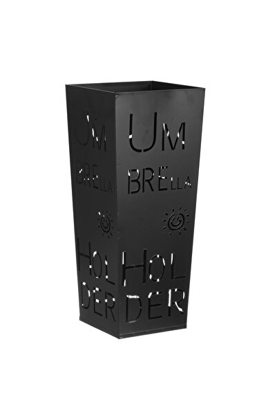 OEM Suport pentru umbrele din metal negru 20x20x48cm cu design decupat