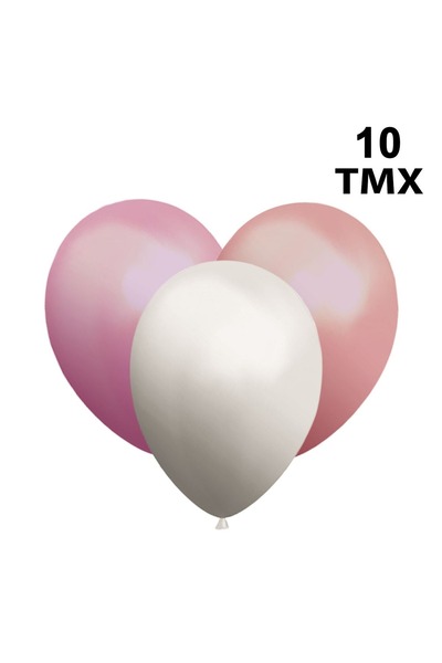 OEM 10x Baloane de petrecere din latex, roz, auriu șampanie, 13cm