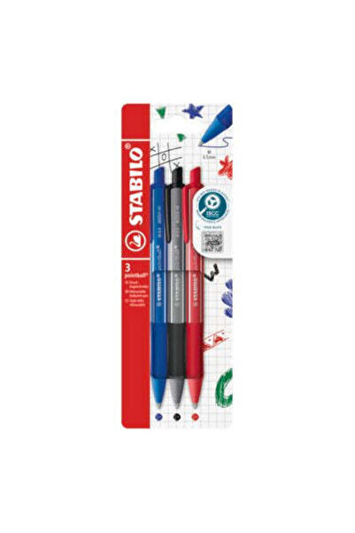 Stabilo Pix cu mecanism Pointball colorful, 0.5 mm, 87% plastic biodegradabil...