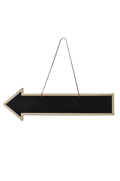 OEM Panou decorativ din lemn în formă de săgeată, de 50cm, cu tablă de scris ...