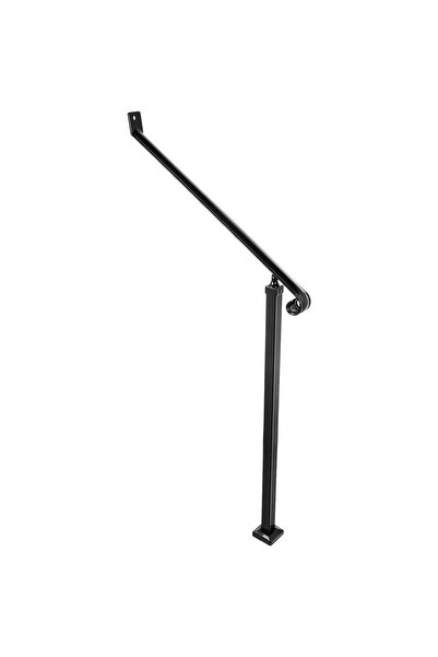 Vivatechnix Balustrada fier forjat, 2-3 trepte Negru Mat, Inaltime 159.6 cm, ...