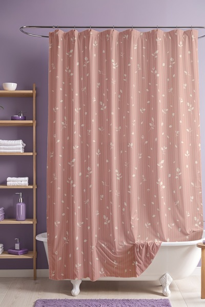 EVPANYA Just Flowers Pattern Shower Curtain, Bathtub Curtain 175X200Cm