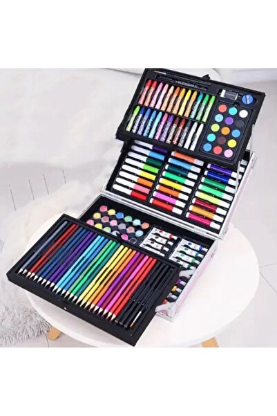 WePro Store Set de pictură și desen pentru copii, 145 de piese, cutie metalică, 3 ani +, Astronaut Albastru