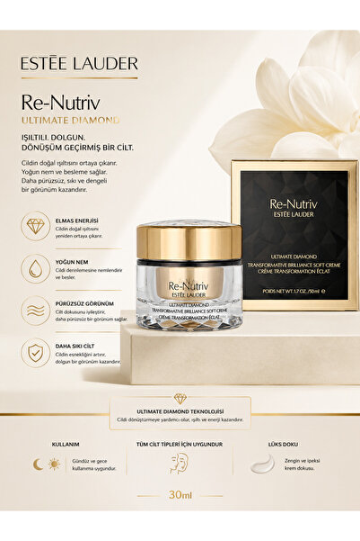 Estee Lauder Re-Nutriv Ultimate Diamond Brilliance Soft 30 ml - Cildi Sıkılaş...