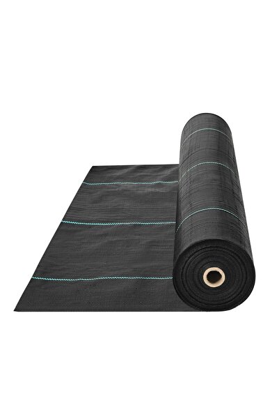 VEVOR Folie antiburuieni, Vevor, polipropilena, tesuta, neagra, 1.5x50 m, 100...