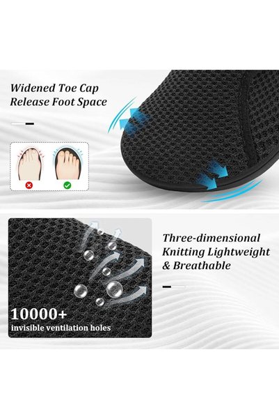 L RUNNZER L-RUN Womens Wide Barefoot Shoes Zero Drop Breathable Walking Shoe Adjustable Non-Slip Casual Sneake
