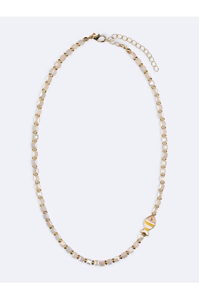 Ltb White Beaded Necklace