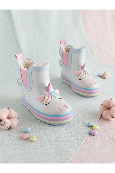 Next Baby Beyaz Unicorn Boynuzlu Suya Dayanıklı Çizme/ Bot