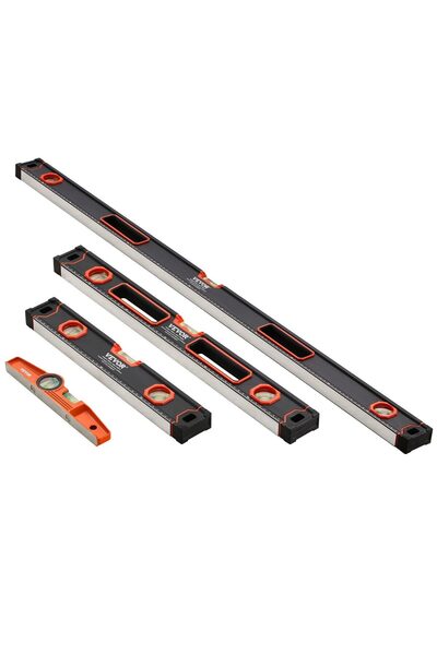 VEVOR Set 4 poloboace magnetice aluminiu, unghiuri de masurare 0° si 90°, 3 b...