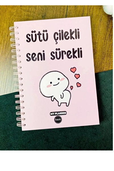 MİNGODAN Sütü Çilekli, Seni Sürekli Tasarımlı Konuşan Ajanda Sticker Defterle...