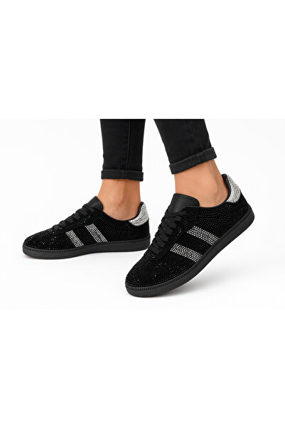 Trendlov Women's Stone Black Silver Sneaker