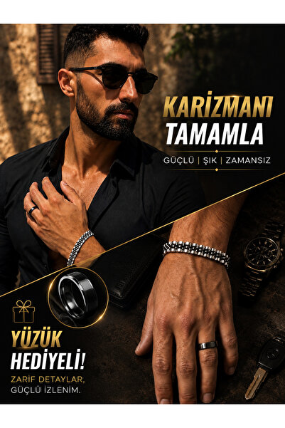 JEWELRY MUHTEMEL AŞK KADİR ESİNTİLİ ERKEK ÇELİK BİLEKLİK ÖZEL TASARIM ZİNCİR ...