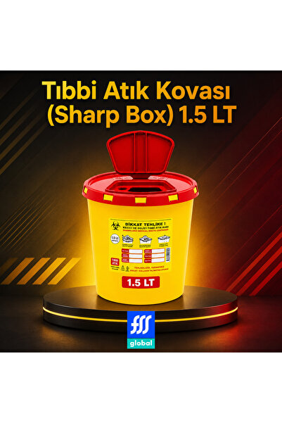FSS GLOBAL Tıbbi Atık Kovası (Sharp Box) 1.5 LT