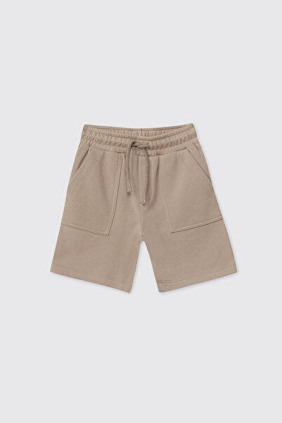 Panço Baby Boy Beige Shorts with Pockets