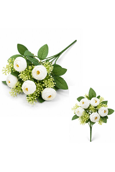 OEM Decorative Ranunculus Artificial Flower Bouquet, 5 Strands, 32 cm