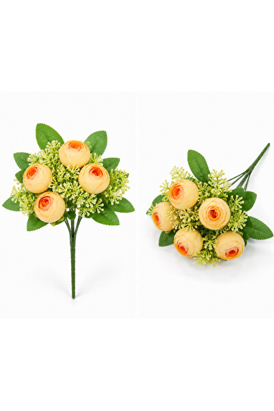 OEM Buchet Flori Artificiale Ranunculus Decorativ, 5 Fire, 32 cm
