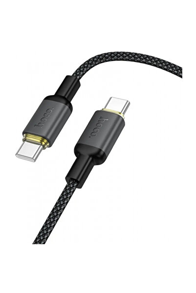 Hoco Cablu Date si Incarcare USB-C - USB-C X128 Benefit, 60W, 1m, Negru