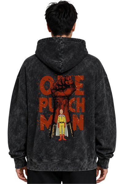 SEVBANO One Punch Man Anime Printed Unisex Oversize Premium Washable Hoodie S...