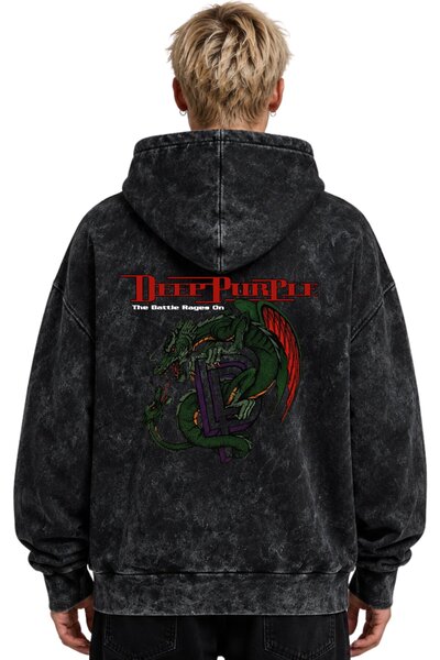 SEVBANO Deep Purple Rock Metal Music Band Printed Unisex Oversize Washable Pr...