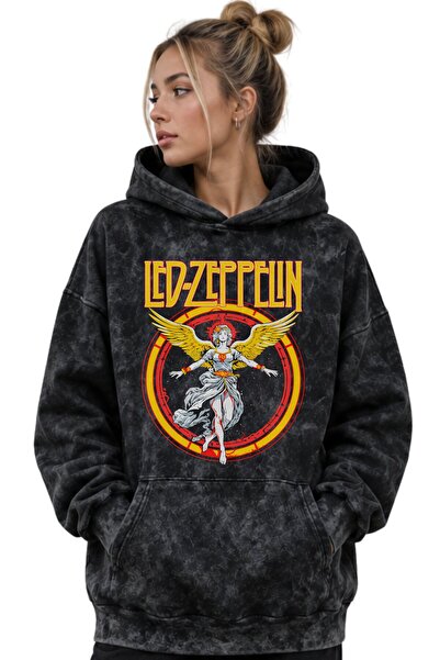 SEVBANO Led Zeppelin Rock Metal Music Band Printed Unisex Oversize Washable P...