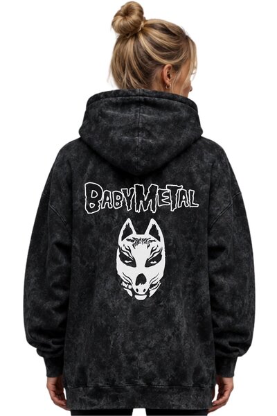 SEVBANO Babymetal Rock Metal Music Band Printed Unisex Oversize Washable Hood...