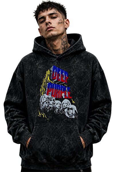 SEVBANO Deep Purple Rock Metal Music Band Printed Unisex Oversize Washable Ho...