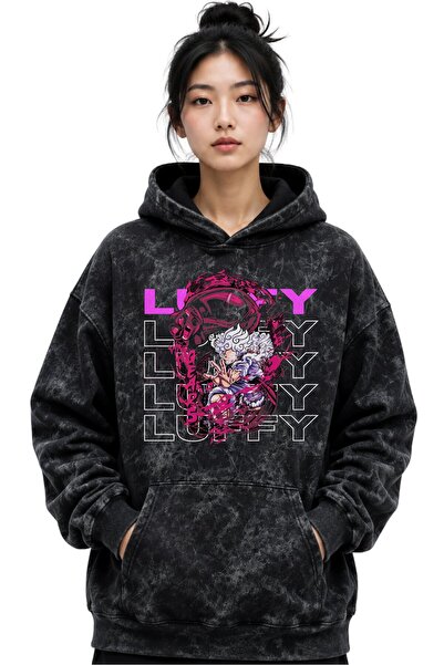 SEVBANO Monkey D. Luffy One Piece Anime Printed Unisex Oversize Washable Prem...