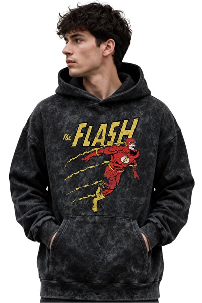 SEVBANO The Flash Superhero Movie Printed Unisex Oversize Washable Hoodie Swe...