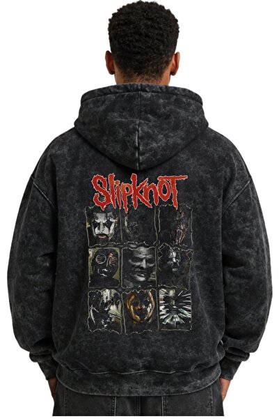SEVBANO Slipknot Rock Metal Music Band Printed Unisex Oversize Washable Premi...