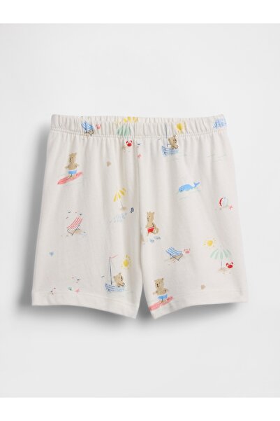 GAP Bebek Kırık Beyaz First Favorites Organik Pamuk Beach Bear Şort