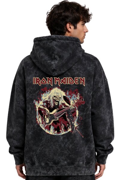 SEVBANO Iron Maiden Ροκ Μέταλ Μουσικό Συγκρότημα με Στάμπα Unisex Oversize Pr...