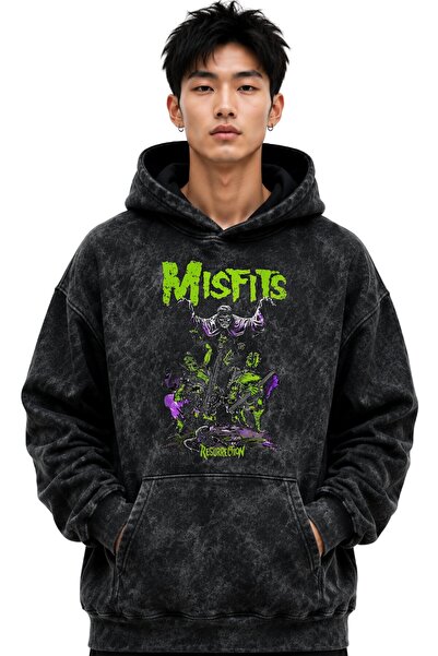 SEVBANO Misfits Rock Metal Music Band Printed Unisex Oversize Premium Washabl...