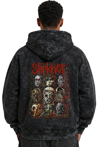 SEVBANO Slipknot Rock Metal Music Band Printed Unisex Oversize Washable Premi...