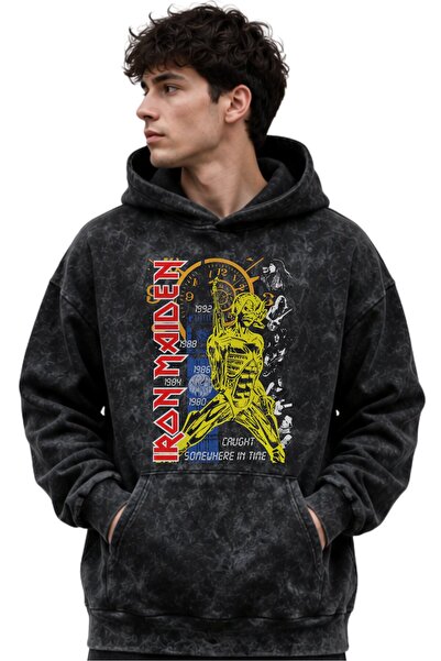 SEVBANO Iron Maiden Ροκ Μέταλ Μουσικό Συγκρότημα με Στάμπα Unisex Oversize Pr...