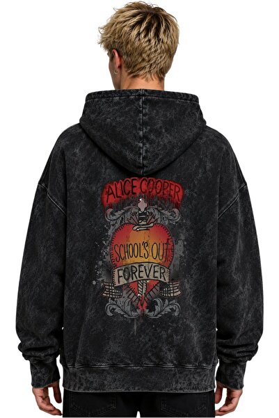 SEVBANO Hanorac cu glugă Alice Cooper Rock Metal Singer, imprimat, unisex, su...